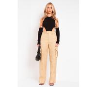 Missy Empire Knitted High Leg Bodysuit With Sleeves Noir 8 (XS) Female