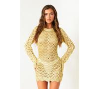 Missy Empire Knitted Open Back Mini Dress Or 8 (XS) Female