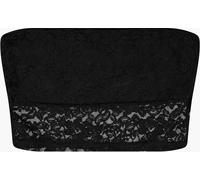 Missy Empire Lace Bandeau Crop Top Noir 12 (M) Female
