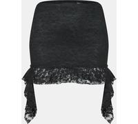 Missy Empire Lace Frill Mini Skirt Noir 10 (S) Female
