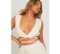 Missy Empire Look Wrap Around Top Ivoire 14 (L) Female