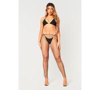 Missy Empire Mesh Trouser Noir S/M Female