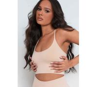Missy Empire Missy Sport Cross Strap Seamless Gym Crop Top Pierre 10 (S) Female