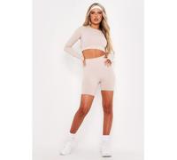 Missy Empire Missy Sport Seamless Cycle Gym Shorts Moka 12 (M) Female