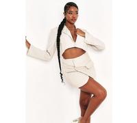 Missy Empire Over Mini Skirt Beige 10 (S) Female