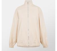 Missy Empire Oversized Cotton Bomber Jacket Womens Crème 12 (M) Female