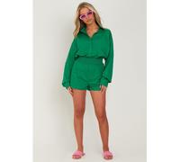 Missy Empire Oversized High Waisted Runner Shorts Vert 12 (M) Female