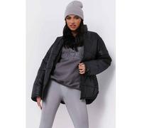 Missy Empire Oversized Long Sleeve Medium Puffer Jacket Noir 6 (2XS) Female