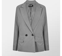 Missy Empire Oversized Long Sleeve Tailored Blazer Gris 12 (M) Female