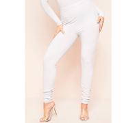 Missy Empire Plain Ribbed Leggings Gris 6 (2XS) Female