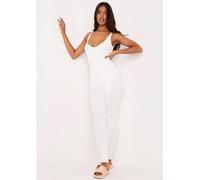Missy Empire Plunge Jumpsuit Crème 10 (S) Female
