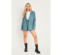 Missy Empire Pocket Blazer Teal 6 (2XS) Female