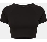 Missy Empire Premium Sculpt Crop Tee Womens Noir 12 (M) Female