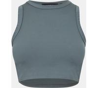 Missy Empire Premium Sculpt Racer Crop Top Womens Gris 12 (M) Female