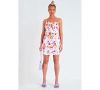 Missy Empire Print Mini Dress Blanc 6 (2XS) Female