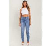 Missy Empire Ripped Side Mom Jeans Denim 8 (XS) Female