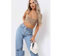 Missy Empire Round Scoop Neck Strappy Bralet Chameau 16 (XL) Female