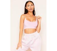 Missy Empire Round Scoop Neck Strappy Bralet Rose 16 (XL) Female