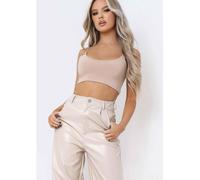 Missy Empire Round Scoop Neck Strappy Bralet Sable 14 (L) Female