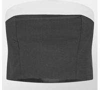 Missy Empire Satin Fold Over Bandeau Top Charbon de bois 12 (M) Female