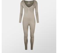 Missy Empire Seamless Long Sleeve Plunge Jumpsuit Womens Olive (there is no difference between en-GB and fr-FR for this word) M Female