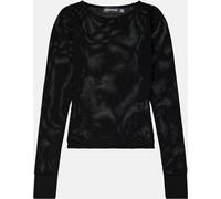 Missy Empire Sheer Knit Flare Cuff Top Womens Noir S Female