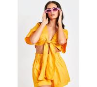 Missy Empire Shorts And Top Set Orange 6 (2XS) Female