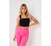 Missy Empire Sleeve Corset Top Noir 8 (XS) Female