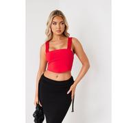Missy Empire Sleeve Corset Top Rouge 10 (S) Female