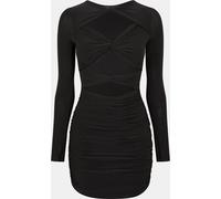Missy Empire Slinky Cut Out Dress Womens Noir 10 (S) Female