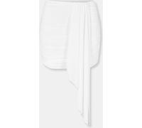 Missy Empire Slinky Drape Detail Mini Skirt Blanc 10 (S) Female