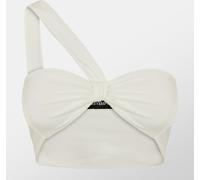 Missy Empire Slinky One Shoulder Crop Top Womens Blanc 12 (M) Female