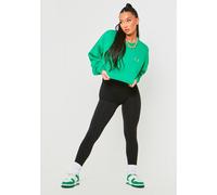 Missy Empire Sport Oversized Cropped Sweatshirt Vert 6 (2XS) Female
