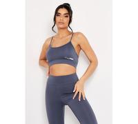 Missy Empire Sport Strappy Crop Gym Top Marine 8 (XS) Female