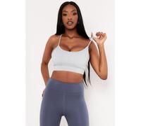 Missy Empire Sport Strappy Crop Gym Top Pale 8 (XS) Female