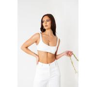 Missy Empire Stitch Bralette Blanc 6 (2XS) Female