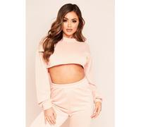 Missy Empire Stitch Cropped Sweatshirt Pêche 16 (XL) Female