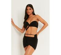 Missy Empire Strappy One Shoulder Bralet Noir 10 (S) Female