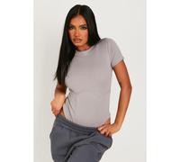 Missy Empire Structured Bodysuit Gris 6 (2XS) Female