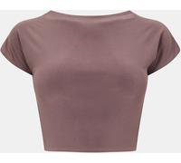 Missy Empire Super Soft Low Back Crop Top Moka 10 (S) Female