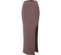 Missy Empire Super Soft Split Maxi Skirt Moka 10 (S) Female