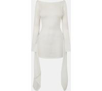 Missy Empire Textured Tie Detail Mini Dress Womens Crème 14 (L) Female