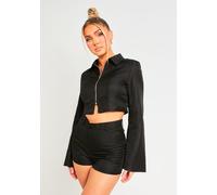 Missy Empire Through Tailored Jacket Noir 10 (S) Female