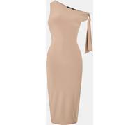 Missy Empire Tie Shoulder Midi Dress Beige 14 (L) Female