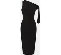 Missy Empire Tie Shoulder Midi Dress Noir 14 (L) Female