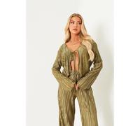 Missy Empire Tie Top Kaki 8 (XS) Female