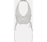 Missy Empire Tie Up Halter Neck Waistcoat Womens Gris 10 (S) Female