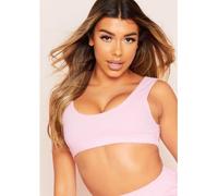 Missy Empire Velour Crop Top Pale 6 (2XS) Female