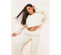 Missy Empire Velour Sweater Crème 4 (3XS) Female