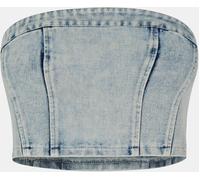 Missy Empire Washed Denim Corset Top Bleu 10 (S) Female